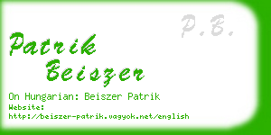 patrik beiszer business card